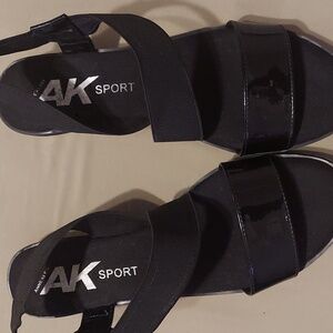 Black Anne Klien open tie sandal